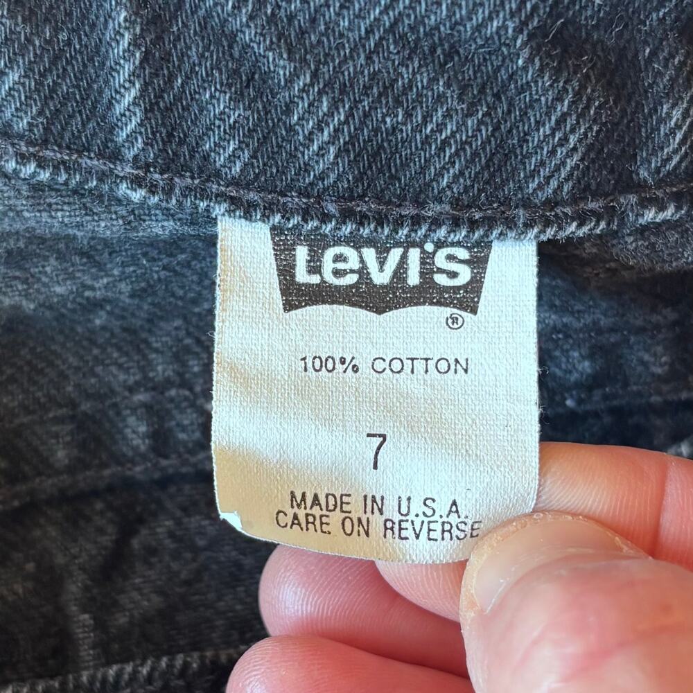 VTG 90s Levi’s 560 High Rise Tapered Jeans USA Made Faded Black Womens Size 27 - Picture 6 of 7